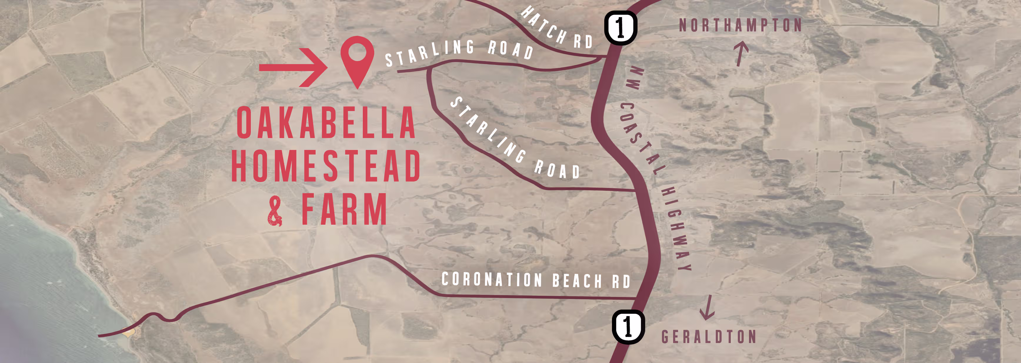 Map for Oakabella Homestead