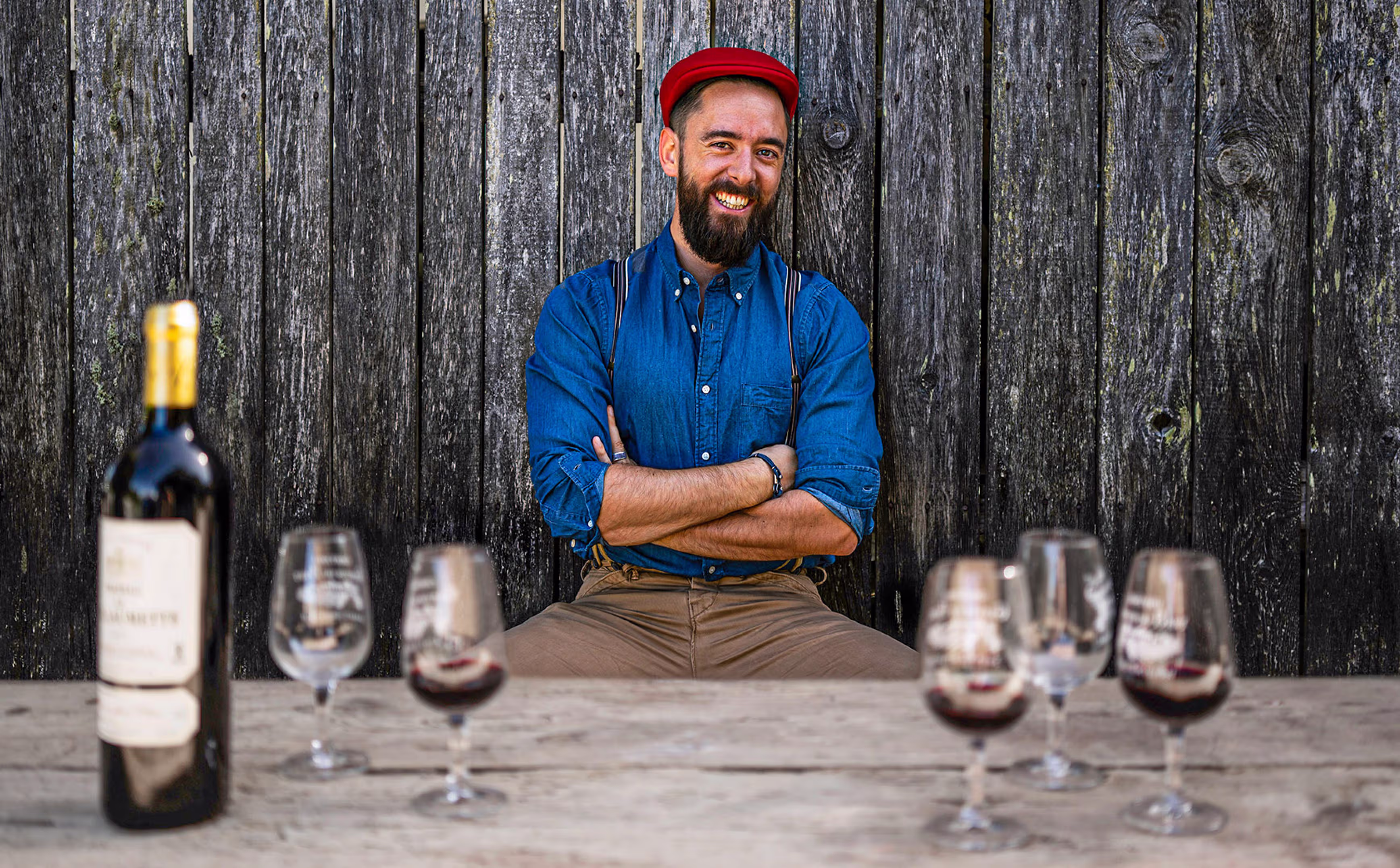 Portrait of a French wine seller